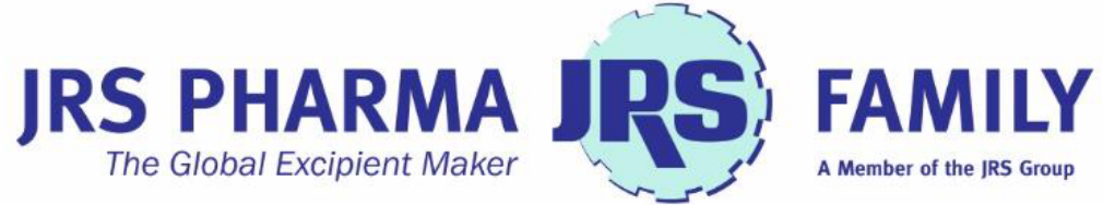 A rectangular figure with the text 'JRS PHARMA The Global Excipient Maker', 'JPS', and 'FAMILY A Member of the JRS Group' arranged vertically, enclosed within a polygonal bounding box on page 1 of the document.