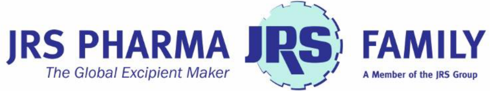 A rectangular figure with three lines of text: 'JRS PHARMA The Global Excipient Maker', 'JPS', and 'FAMILY A Member of the JRS Group', enclosed within a polygonal bounding box, appearing as a logo on the document page.